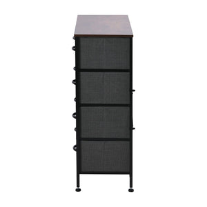Luna 8 Drawer Fabric Home Storage Dresser Charcoal 