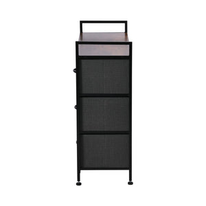 Luna 5 Drawer Fabric Home Storage Dresser CharcoalÂ 