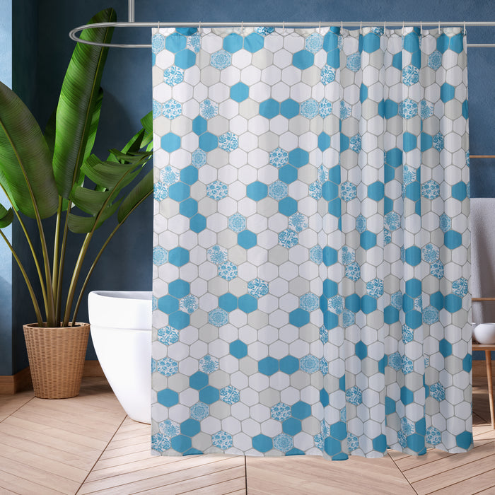 Single Fabric Shower Curtain Mosaic