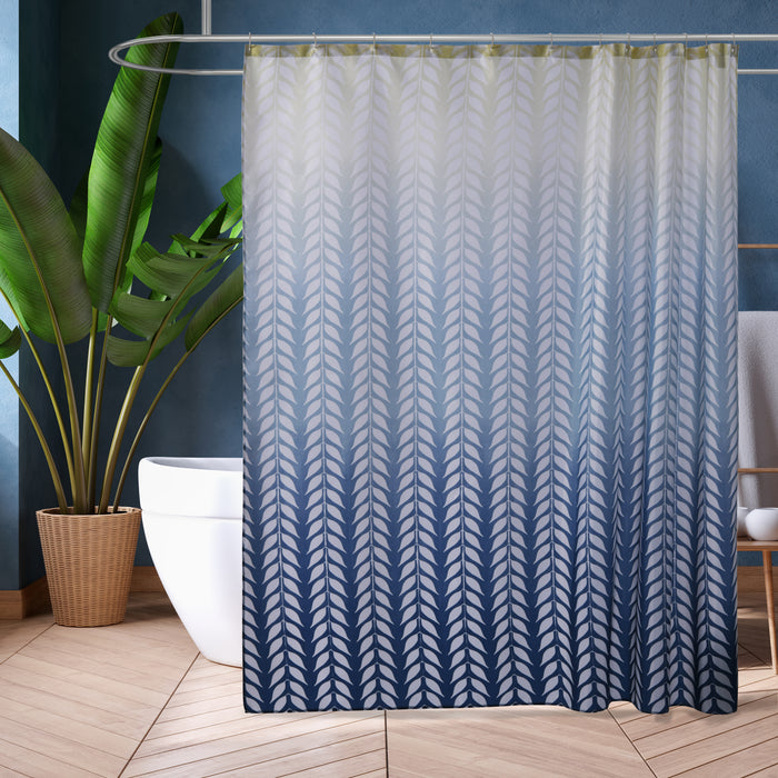 Single Fabric Shower Curtain Willow Leaves