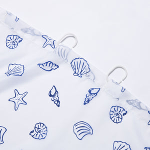 Single Fabric Shower Curtain Seashells