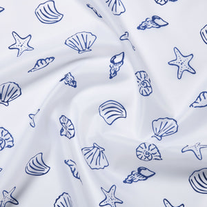 Single Fabric Shower Curtain Seashells