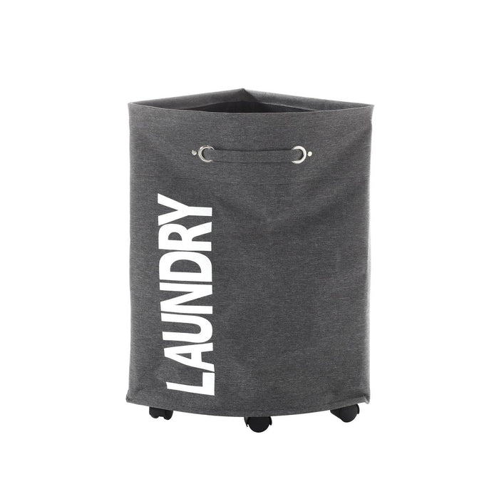 Foldable Oxford Fabric Corner Laundry Bag with 4 Wheels