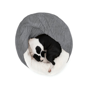 Snookie Hooded Pet Bed in Corncob