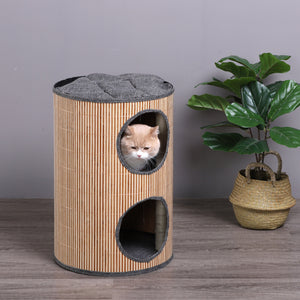 Deluxe Bamboo Cat Barrel Scratcher