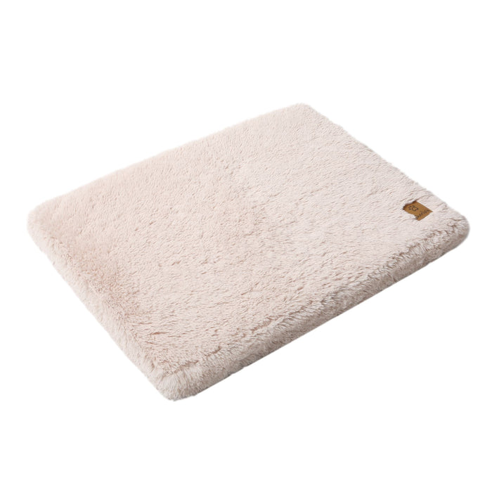 Essential Faux Fur Padded Pet Mattress and Crate Pad - Beige