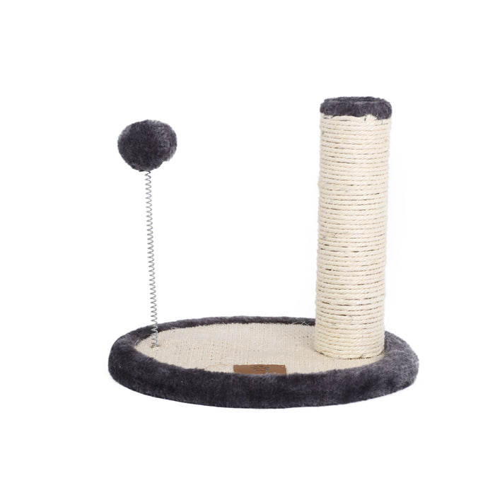 Springy Cat Scratcing Post with Pompom Teaser Toy