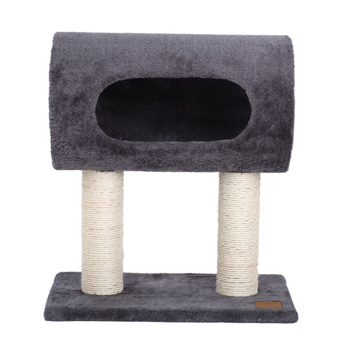Tubey Cat Tree Scratcher and Tunnel - Grey