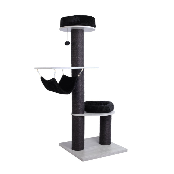 UFO 3-Tier Cat Tree Tower with Nest, Hammock and Toy