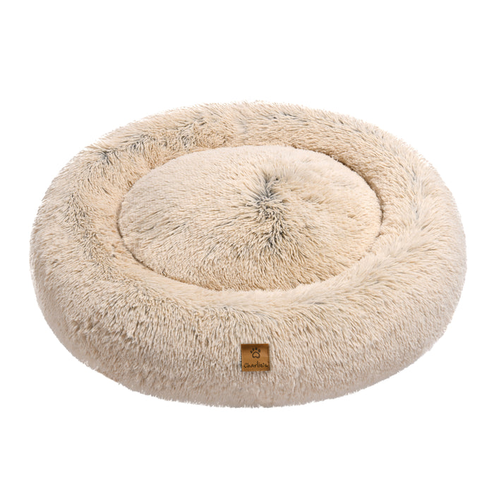 Faux Fur Fluffy Calming Pet Bed Nest Cream Chinchilla