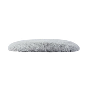 Shaggy Faux Fur Round Padded Lounge Mat - Arctic Grey