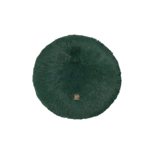 Shaggy Faux Fur Round Padded Lounge Mat - Eden Green