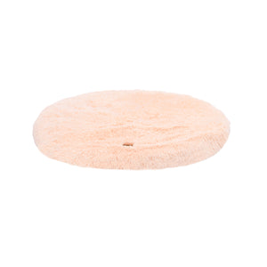 Shaggy Faux Fur Round Padded Lounge Mat - Soft Beige