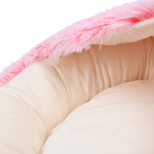 Snoodie Faux Fur Pet Cave with Removable Cover Ombre Pink
