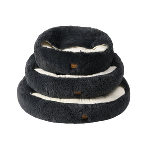 Snoodie Faux Fur Pet Cave with Removable Cover Charcoal