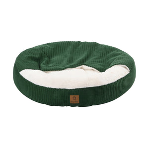 Snookie Hooded Pet Bed in Corncob - Eden Green