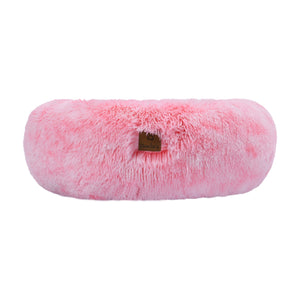 Donut Faux Fur Calming Pet Nest Ombre Pink