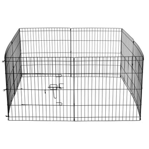 Essential Pet Playpen Enclosure 8 Panel Black 61x61cm