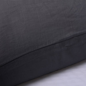 100% European Flax Linen Pillowcase CHARCOAL