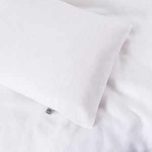 Vintage Washed Hemp Linen Quilt Cover Set White
