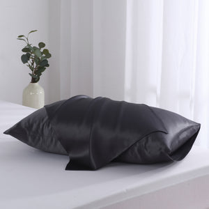 Natural Home 25 Momme Premium Mulberry Silk Pillowcase Charcoal Standard