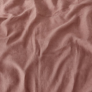 100% European Flax Linen Quilt Cover Set Rose Gold