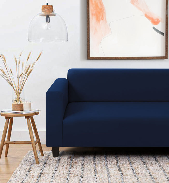 Premium Faux Suede Royal Navy Couch Sofa Cover