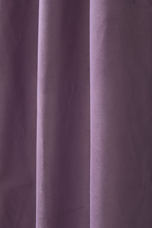 Byron Matte Velvet 100% Blockout Eyelet Curtains Twin Pack Lilac