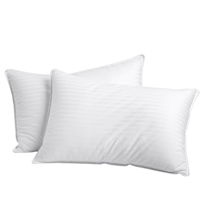 Rolled Microfibre Pillow Standard Twin Pack