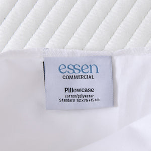 Commercial Standard Pillowcase White Cotton-Polyester Blend 51x56cm - 10 pack