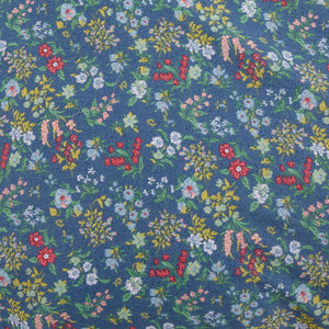 Olivia Floral 100% Cotton Reversible Quilt Cover Set Blue