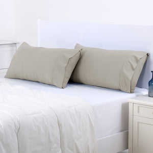 250Tc Plain Dyed King Size Pillowcases - Twin Pack