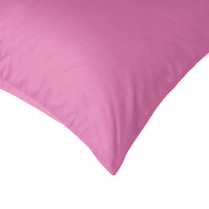 250TC Plain Dyed Euro Pillowcases Pink 65x65cm