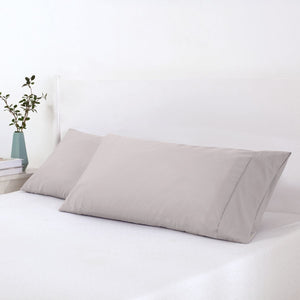 250Tc Plain Dyed King Size Pillowcases - Twin Pack