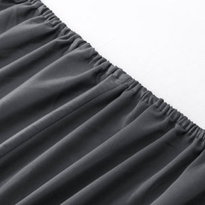 500TC Cotton Sateen Fitted Sheet Set Charcoal
