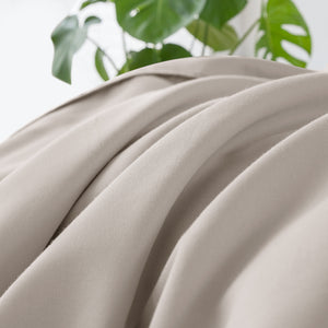 500TC Cotton Sateen Fitted Sheet Set Stone