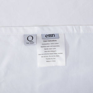 500TC Cotton Sateen Sheet Set White