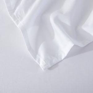 500TC Cotton Sateen Flat Sheet White