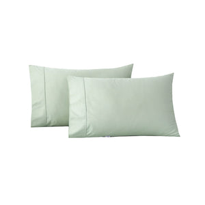 500TC Cotton Sateen Pillowcase Sage (Twin Pack)