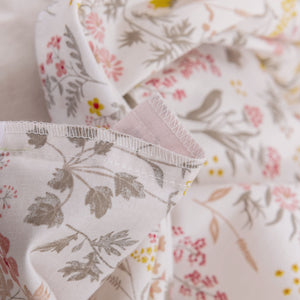 Cottage Flowers 100% Cotton Reversible Quilt Cover Set Pink