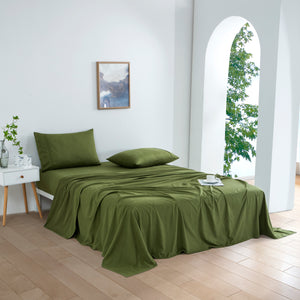 Micro Flannel Sheet Set Olive