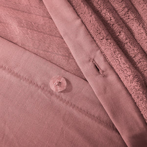Embossed Teddy Fleece Quilt Cover Set Blush