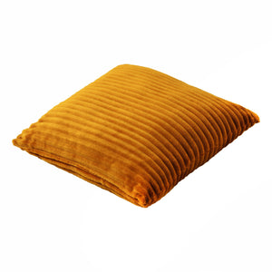 Embossed Teddy Fleece Cushion Mustard 45x45cm