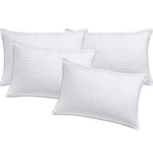 Cotton Sateen Cover Microfibre Pillow Standard - 4 Pack
