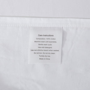 500TC Cotton Sateen Pillowcase White (Twin Pack)