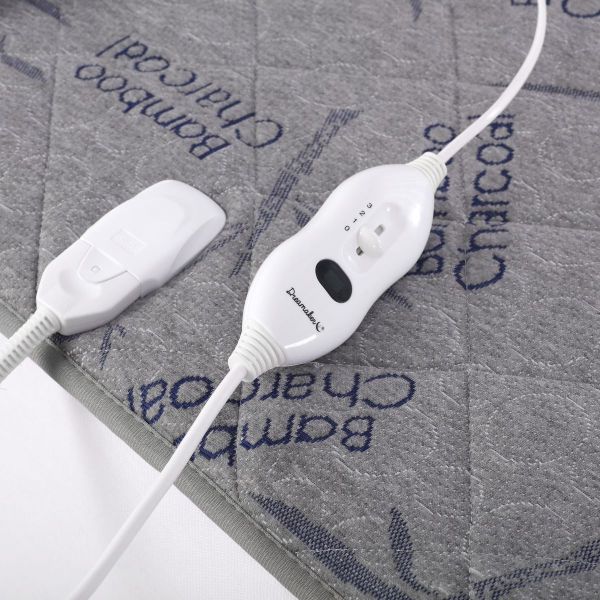 Bamboo Charcoal Quilted Electric Blanket Grey – DI Home