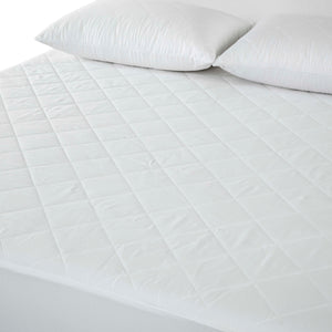 Bamboo Quilted Mattress Protector White