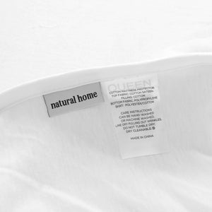 Organic Cotton Quilted Mattress Protector White