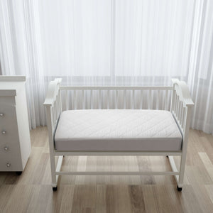 Tencel Quilted Mattress Protector White Cot